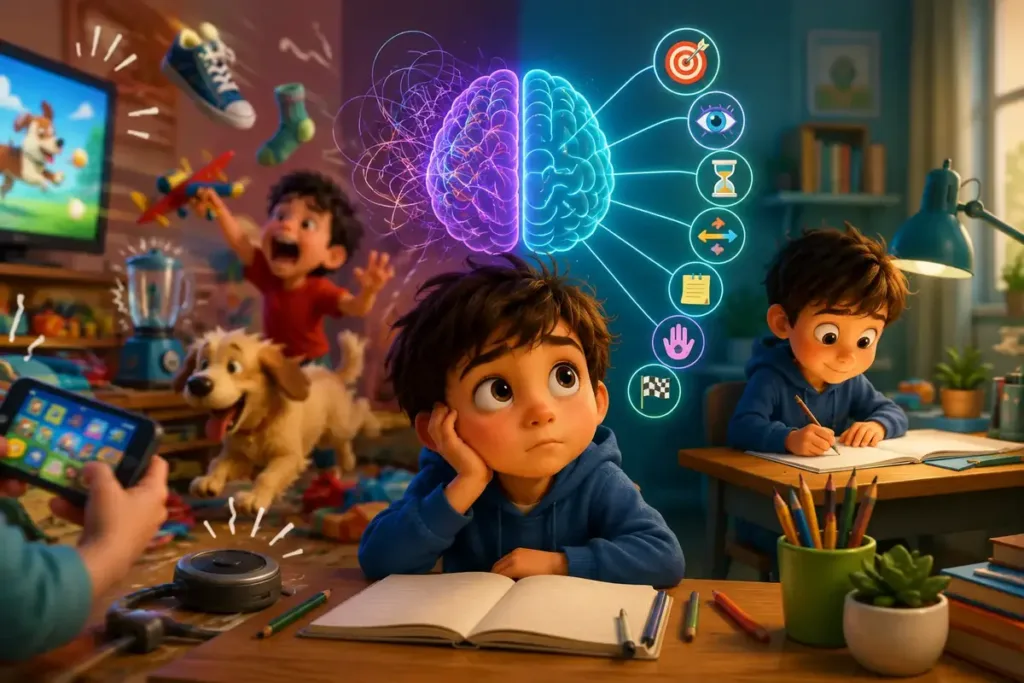 La atención infantil selecciona y organiza distintos estímulos del entorno