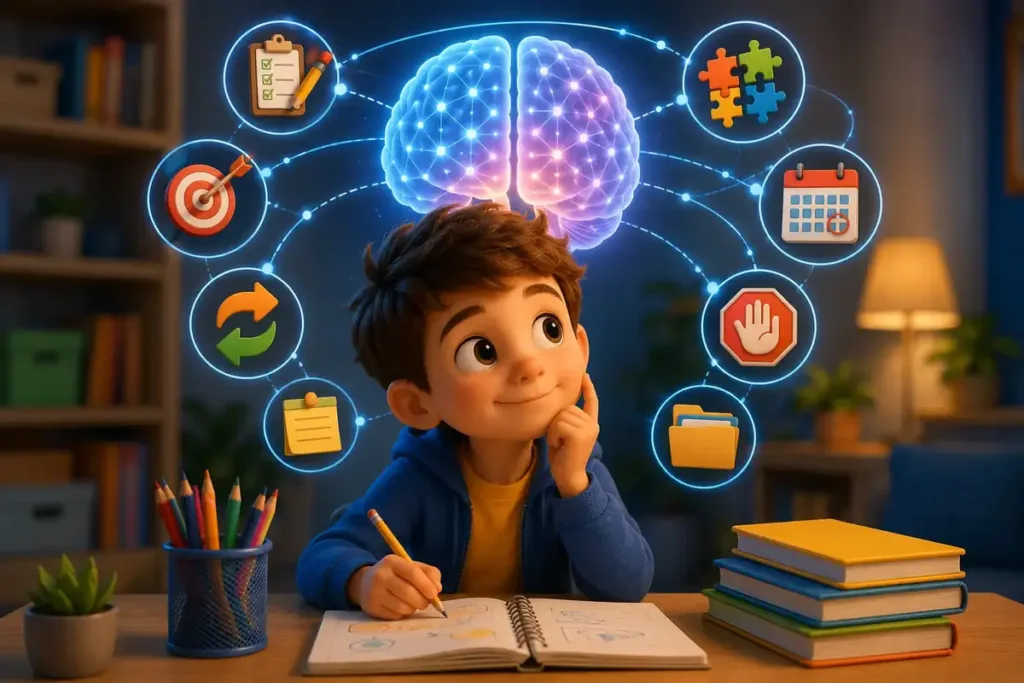 Las funciones ejecutivas ayudan al cerebro infantil a organizar la atención